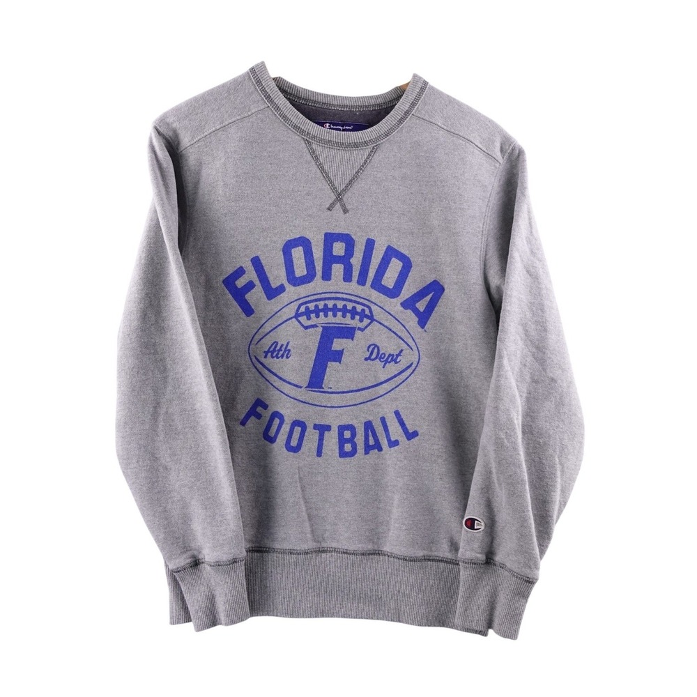 Champion Florida Football NCAA‎ Graphic Sweatshirt Mens Size Small Grey Crewneck